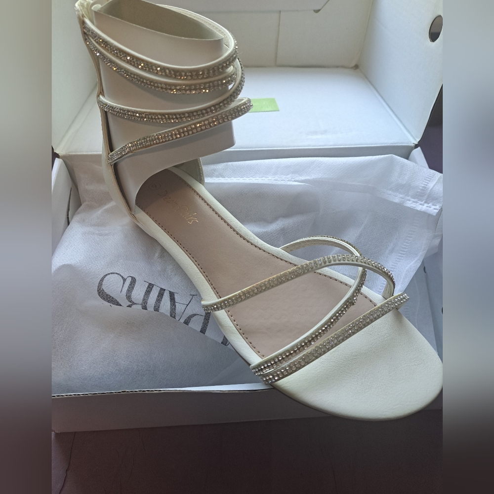 Dream Pairs Sandals with Rhinestone Straps
